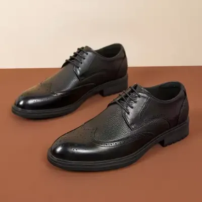 CARVED MALE LEATHER SHOES